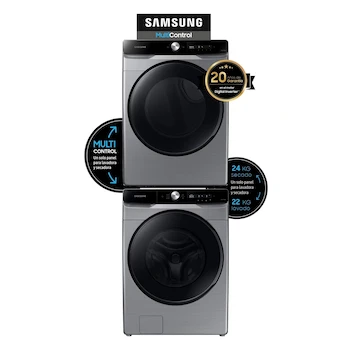 Imagen de referencia para Samsung WF22DV246P Centro de Lavado Frontal 22 Kg Inox Lavadora Eléctrica y Secadora Gas Natural Convertible a LP