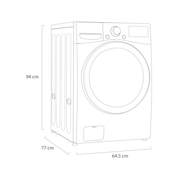 Imagen 3 de Lavasecadora LG WD16SG2S6 Eléctrica de Carga Frontal 16 Kg Graphite Steel