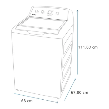 Imagen 3 de Lavadora Automática Mabe LMA71214VBAB0 21 Kg Carga Superior Negra