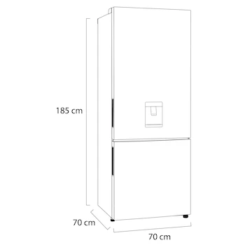 Imagen 3 de Refrigerador LG Bottom Mount GB45SPT 17 Pies Cúbicos Negro