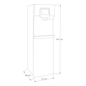Imagen 3 de Despachador de Agua con Fábrica de Hielo Whirlpool WK0260B Negro