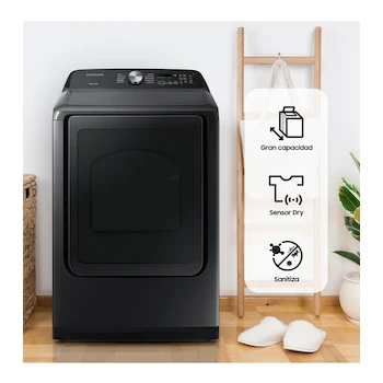Imagen 2 de Secadora a Gas Samsung 24 Kg Carga Superior Negra Modelo DVG24A5370V/AX