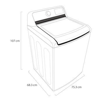 Imagen 3 de Lavadora Automática LG de Carga Superior 25 Kg Modelo WT25BTS6H Color Negro