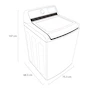 Miniatura de Lavadora Automática LG de Carga Superior 25 Kg Modelo WT25BTS6H Color Negro