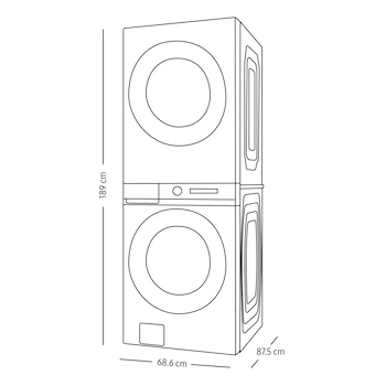 Imagen 3 de Centro de Lavado Samsung Laundry HUB FWD90F26AUDSP a Gas LP, Carga Frontal, 26 kg Lavado / 24 kg Secado, Negro