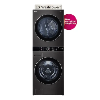 Imagen 5 de Centro de Lavado LG WashTower WK25BS6 a Gas LP, Carga Frontal, 25 Kg, Negro