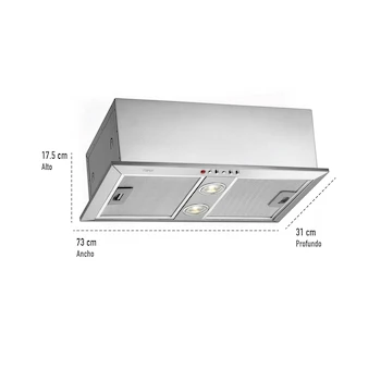 Imagen 3 de Teka DSH 785 Campana Decorativa Empotrable 29" Acero Negro