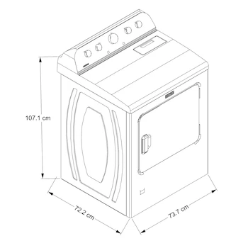Imagen 3 de Secadora a Gas Maytag Carga Frontal 26 Kg Modelo 7MMGD5430PW Blanca