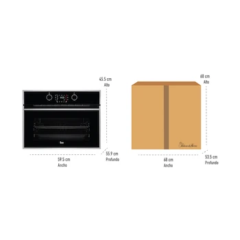 Imagen 2 de Horno Eléctrico con Microondas Teka HLC 844 C 44L Negro