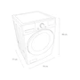 Miniatura de Lavadora LG Automática de Carga Frontal 22 Kg Blanca Modelo WM22WV26SR