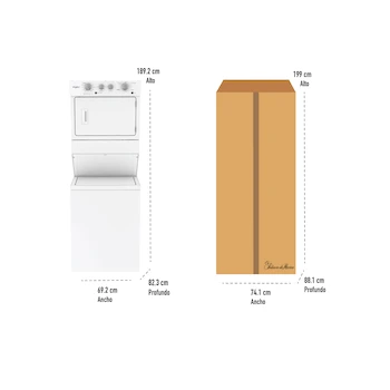 Imagen 3 de Whirlpool 7MWGT4027HW Centro de Lavado a Gas de Carga Superior 20 Kg Blanco