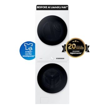 Imagen de referencia para Samsung WH22DBH570GWAX Centro de Lavado Laundry Hub a Gas Natural Convertible a LP Carga Frontal 22 Kg Blanco
