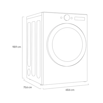 Imagen 4 de Secadora Eléctrica LG 22 Kg Carga Frontal Modelo DF22VFXS6B Color Plata