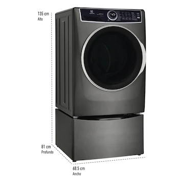 Imagen 3 de Lavadora Automática Electrolux Luxcare de Carga Frontal ELFW7637AT 21 Kg Titanium