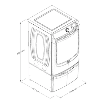 Imagen 3 de Secadora a Gas Maytag con Pedestal 23 Kg Carga Frontal Modelo CP_7MMGD7020RU