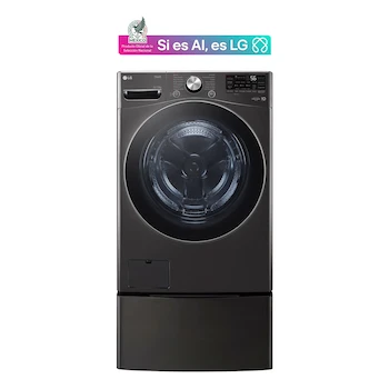 Imagen de referencia para Lavasecadora Eléctrica LG con Pedestal 22 Kg Lavado 13 Kg Secado Inverter AI DD Carga Frontal Modelo WD22BV2S6R Negro