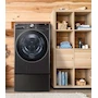 Miniatura de Lavasecadora Eléctrica LG con Pedestal 22 Kg Lavado 13 Kg Secado Inverter AI DD Carga Frontal Modelo WD22BV2S6R Negro