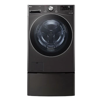 Imagen 5 de Lavasecadora Eléctrica LG con Pedestal 22 Kg Lavado 13 Kg Secado Inverter AI DD Carga Frontal Modelo WD22BV2S6R Negro