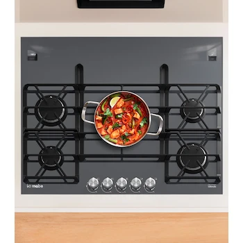 Imagen 2 de Parrilla a Gas IO Mabe PIO95KMNR0 con 5 Quemadores en Acero Inoxidable
