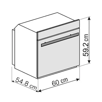 Imagen 2 de Horno a Gas Smeg SF6302GVK de 24 Pulgadas en Acero Inoxidable