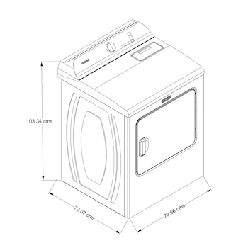 Imagen 3 de Secadora a Gas Maytag de Carga Frontal Modelo 7MMGD6500RB Capacidad 25 Kg Color Volcano Black