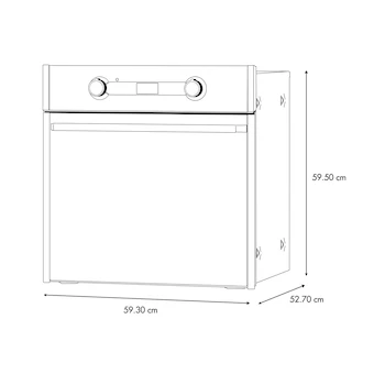 Imagen 3 de Horno Eléctrico Empotrable Mabe IO8042HEYD1 30 Pulgadas Negro
