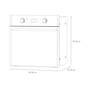 Miniatura de Horno Eléctrico Empotrable Mabe IO8042HEYD1 30 Pulgadas Negro