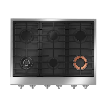 Imagen alusiva al producto Parrilla Empotrable a Gas GE Café Serie CGU366P2TS1 de 36 Pulgadas con 6 Quemadores en Acero Inoxidable