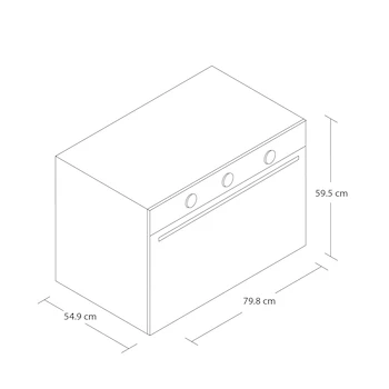 Imagen 2 de Horno de Gas Empotrable Multifunción con Convección Teka HSF 824 G 60 cm Acero Inoxidable