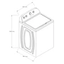 Miniatura de Whirlpool Lavadora Automática de Carga Superior 19 Kg Xpert System Modelo 7MWTW1904LM Color Blanco
