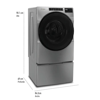 Imagen 3 de Whirlpool 7MWGD6605MC Secadora a Gas 23 kg con Pedestal Gris