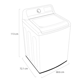 Imagen 3 de Lavadora Automática LG 23 Kg Inverter DirectDrive Carga Superior Modelo WT23WT6HA Color Blanca