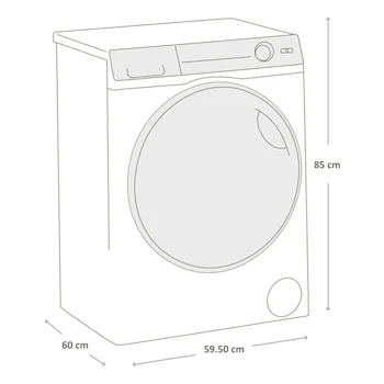 Imagen 3 de Lavasecadora Haier Eléctrica Carga Frontal 12 Kg Lavado 8 Kg Secado Gris Modelo CHAC2186NXGG0