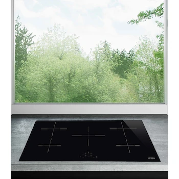 Imagen 2 de Parrilla de Inducción Smeg SI5952B Negro Vidrio Cerámico 90 cm 5 Quemadores