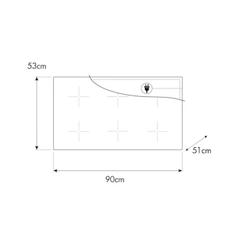 Imagen 3 de Parrilla de Inducción Smeg SI5952B Negro Vidrio Cerámico 90 cm 5 Quemadores