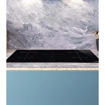 Imagen 4 de Parrilla de Inducción Smeg SI5952B Negro Vidrio Cerámico 90 cm 5 Quemadores