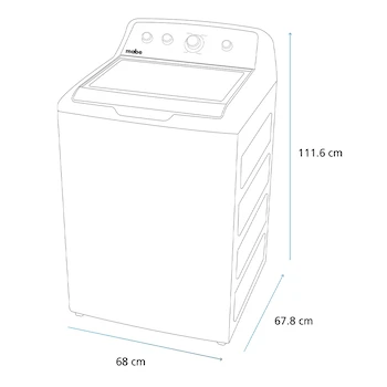 Imagen 3 de Lavadora Automática Mabe LMH72205WBAB1 22 Kg Carga Superior Blanca