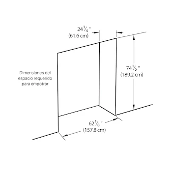 Imagen 3 de Whirlpool SKT60M Trim Kit Sidekick en Acero Inoxidable para Refrigerador y Congelador