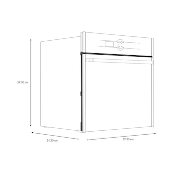 Imagen 3 de Horno Eléctrico Empotrable Io Mabe 60 cm Negro