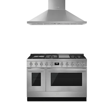 Imagen 2 de Estufa de Piso Smeg Portofino CPF48UGMX de Gas 48 Pulgadas Acero Inoxidable