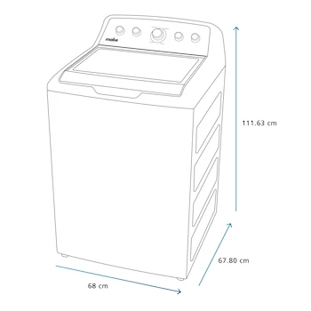 Imagen 3 de Lavadora Mabe LMH72205WDAB1 22 kg Negra