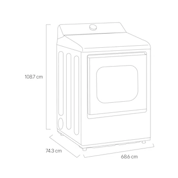 Imagen 3 de Secadora de Ropa a Gas LG Modelo DT22PBTX Carga Superior Capacidad 22 kg Color Negro Acero