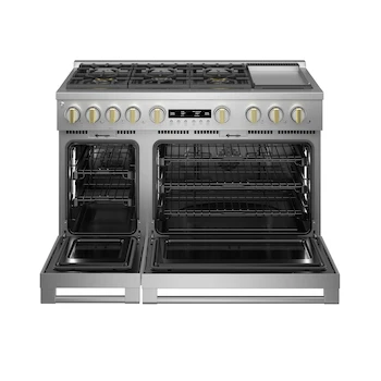 Imagen 2 de Estufa de Piso Dual Monogram ZDP486NDTSS Gas LP 48 Pulgadas Acero Inoxidable