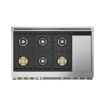 Imagen 4 de Estufa de Piso Dual Monogram ZDP486NDTSS Gas LP 48 Pulgadas Acero Inoxidable