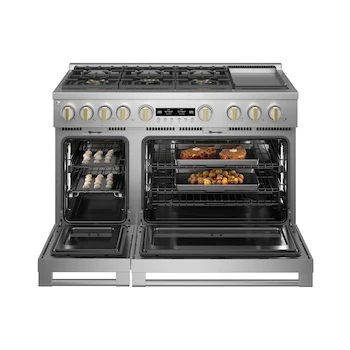 Imagen 5 de Estufa de Piso Dual Monogram ZDP486NDTSS Gas LP 48 Pulgadas Acero Inoxidable
