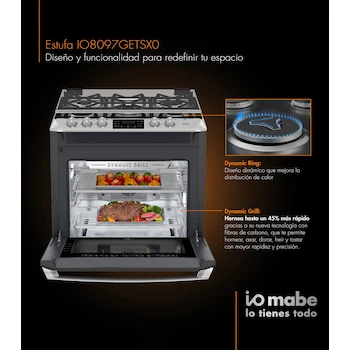 Imagen 3 de Estufa Empotrable IO Mabe Júpiter de Gas LP 30 Pulgadas