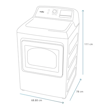 Imagen 3 de Secadora de Ropa Mabe a Gas LP 24 Kg Carga Frontal Diamond Gray Modelo SMG17R8MSDAB0