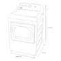 Miniatura de Secadora a Gas LP Mabe 22 Kg Carga Frontal Blanca Modelo SMG47N8MSBAB0