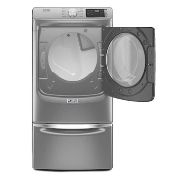 Imagen 2 de Secadora Maytag 7MMGD6630HC Carga Frontal a Gas 22 kg Gris Acero con Pedestal