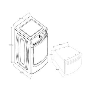 Imagen 5 de Secadora Maytag 7MMGD6630HC Carga Frontal a Gas 22 kg Gris Acero con Pedestal